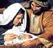 Jesus Christ Pictures: Baby Jesus Christ with the Virgin Mother and Joseph. Click to enlarge this famous Christian religious painting.