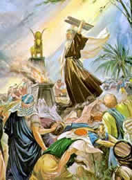 Moses y los diez mandamientos del dios