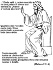 Imagen do Rei Herodes - Desenhos Natal para colorir com mensagens biblicas.