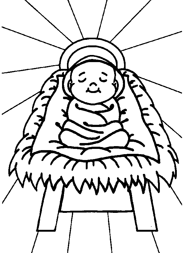 聖誕著色畫:嬰兒耶穌基督。:聖誕節 圖片, 著色頁BabyJesusChristManger.gif 嬰兒耶穌基督;