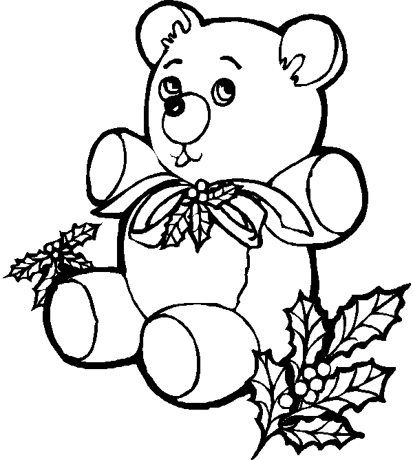 基督徒夹子艺术;着色页:玩具熊 。/TeddyBear1.gif