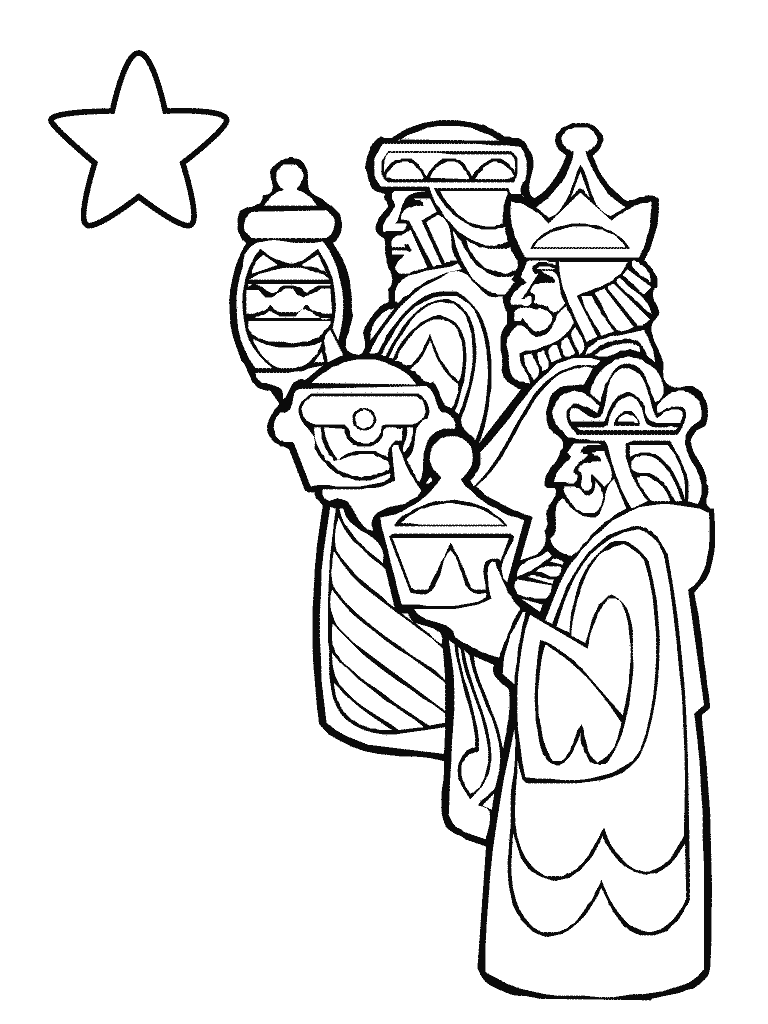 基督徒夹子艺术;着色页:三位国王。/ThreeKings1.gif